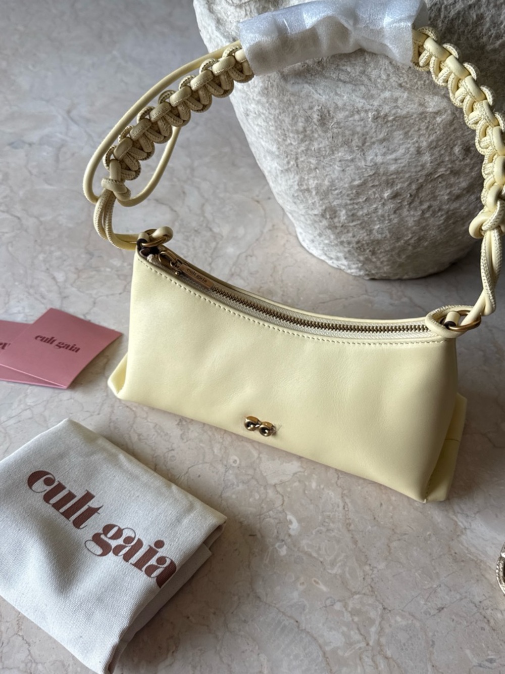 Cult Gaia Buttercream Osa Shoulder Bag